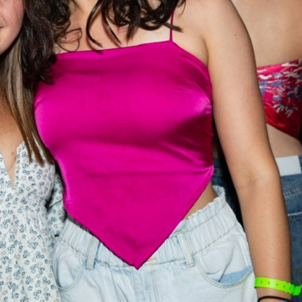Hot Pink Bandana Tank Top